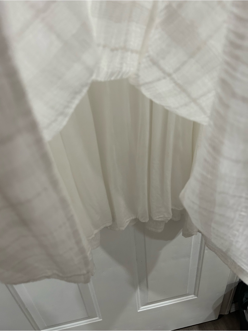 Kivari Serena Shirred Cotton Midi Dress In White - Picture 5 of 11